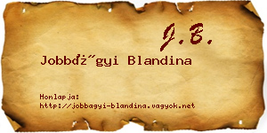 Jobbágyi Blandina névjegykártya